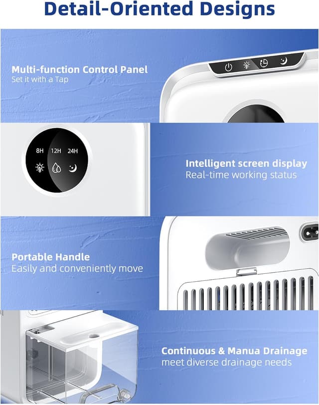 Thumbnail 6 de Deshumidificador 2.5L 810ML/día para apartamento