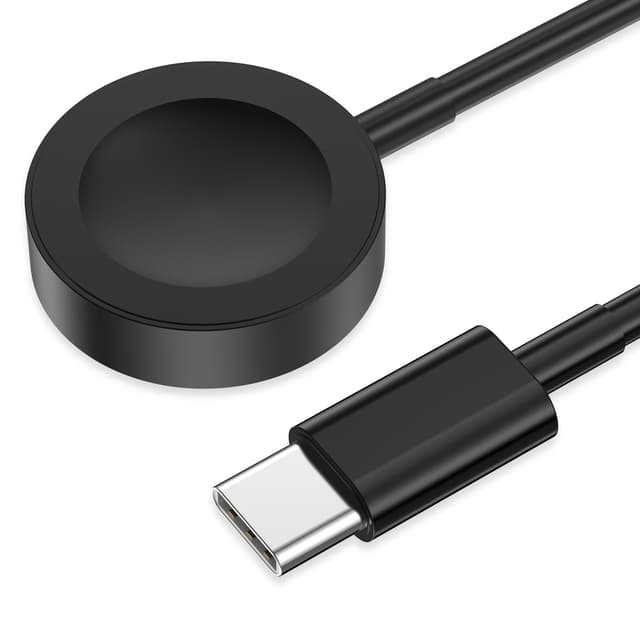 Detalle de Magnetisches USB-C Ladekabel für Apple Watch – Schnellladegerät für iWatch Series 11/10/9/8/7/6/SE/Ultra (schwarz)