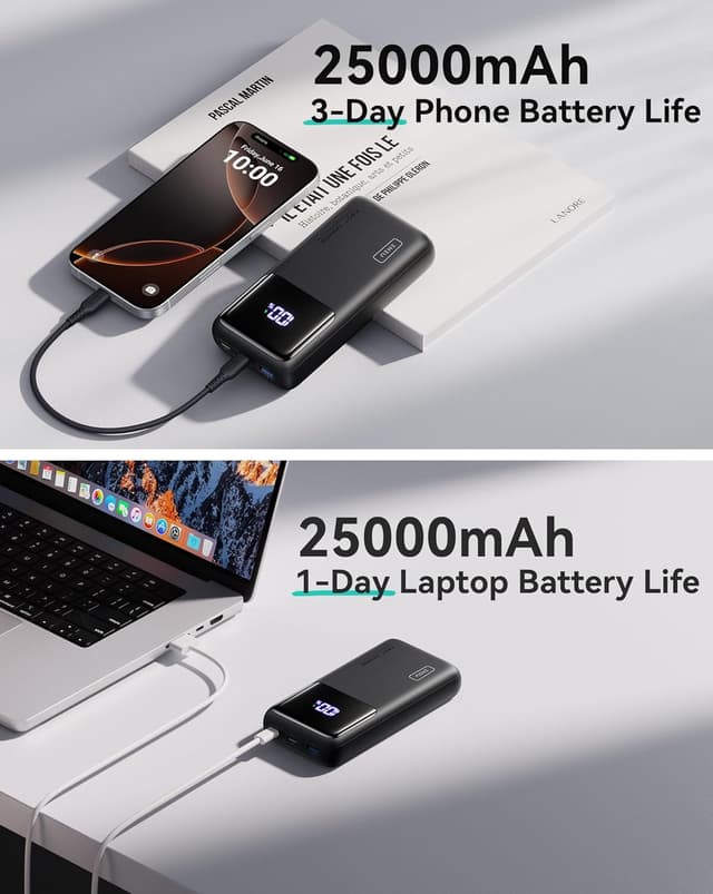 Detalle 2 de INIU 100W 25,000mAh power bank for laptops