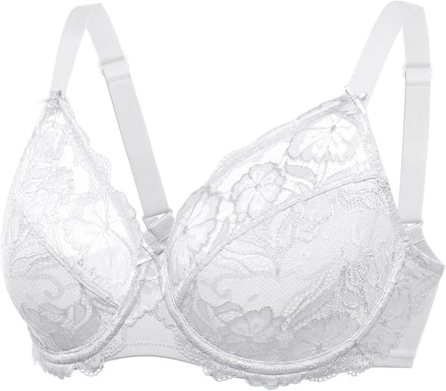 Detalle 2 de DELIMIRA soutien-gorge grande taille en dentelle avec armatures, sans rembourrage
