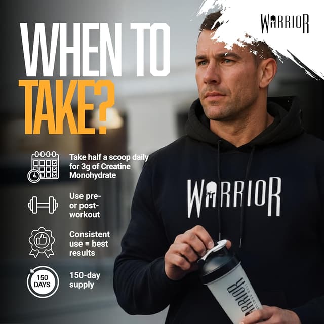 Thumbnail 6 de Warrior Creatine Monohydrate Pulver (mikronisiert) – vegan, zuckerfrei, 500 g, Tropical Sunrise