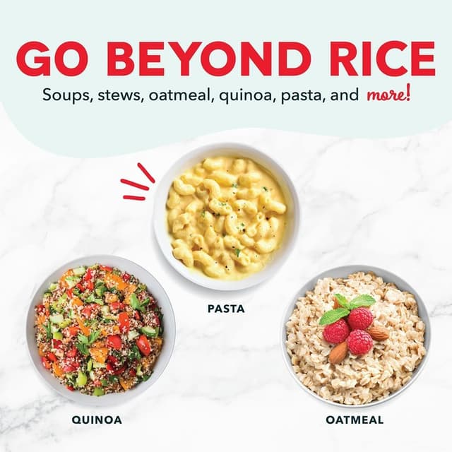 Detalle de Dash Mini Ceramic Rice Cooker (Black Ceramic) — Compact Single-Serve Cooker with Removable Nonstick Pot