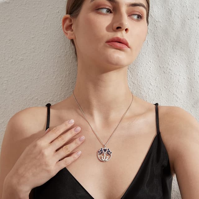 Detalle de Jiamiaoi Katzenkette mit Anhänger aus 925 Sterling Silber – Katzen Halskette für Damen, Mädchen & Kinder