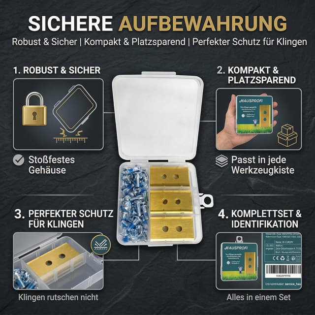 Thumbnail 6 de HAUSPROFI 48x Titan-Ersatzklingen für Mammotion LUBA & YUKA (DIN EN 50636-2-107 geprüft)