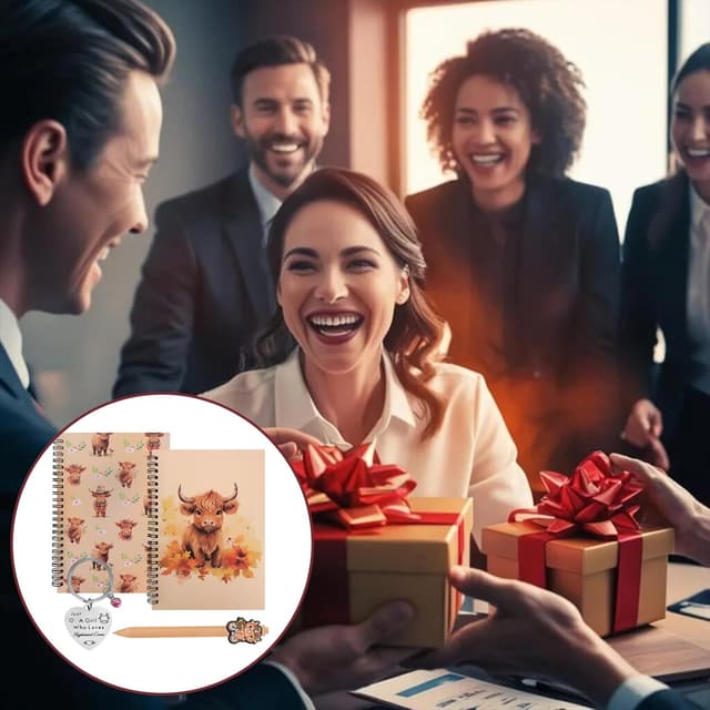 Thumbnail 6 de QBEJIME Highland Cow Gifts 4‑pc set