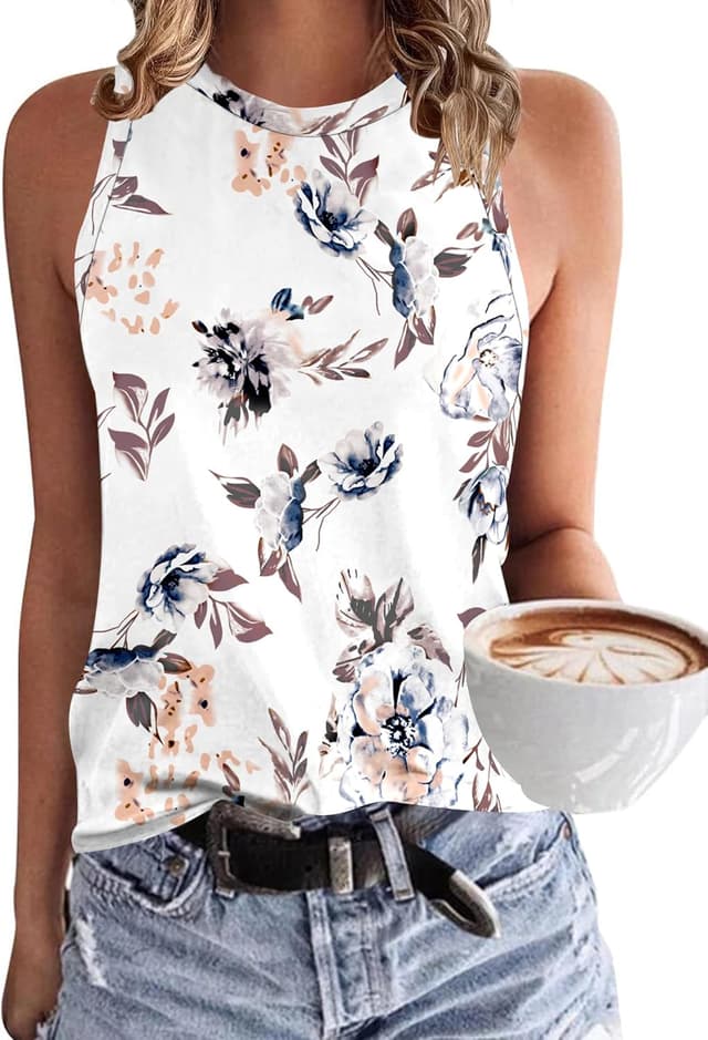 Imagen de WNEEDU Damen Tank Top Ärmellos Rundhals Basic en OfertitasTOP