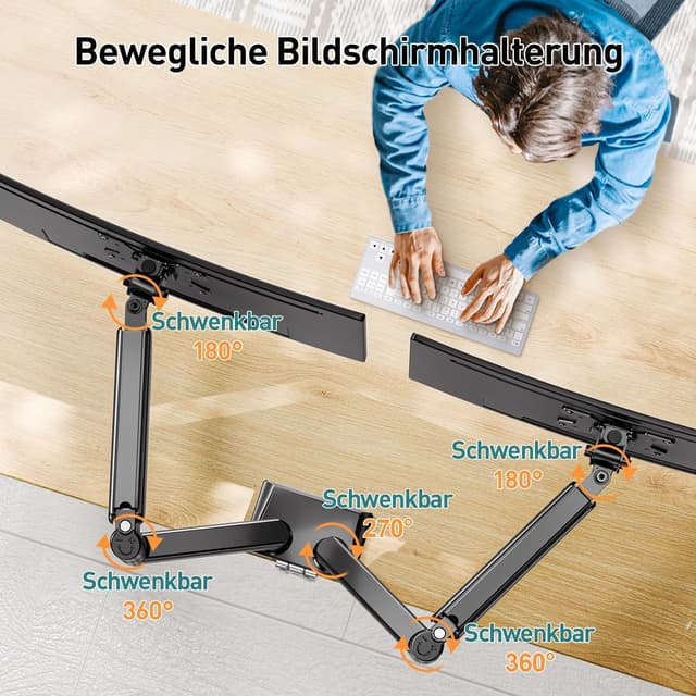 Thumbnail 4 de ELIVED Monitorarm für 13 bis 32 Zoll