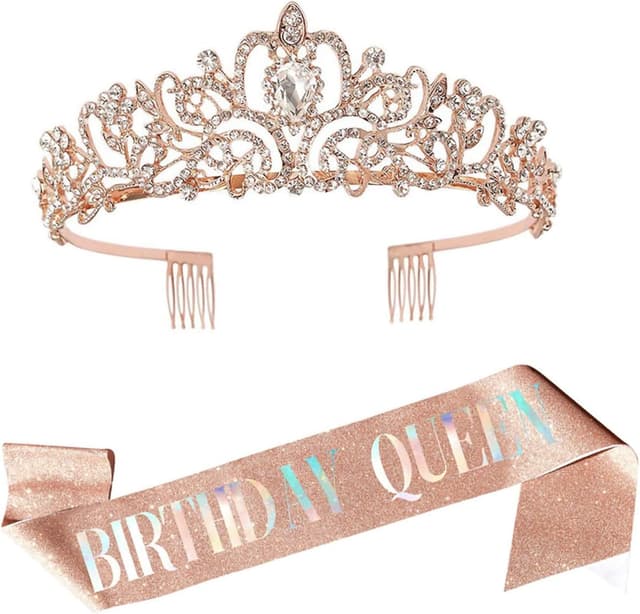 Imagen de Birthday Queen tiara set 50th sash en OfertitasTOP