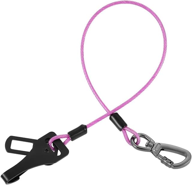 Detalle de Mi Metty Hunde-Sicherheitsgurt fürs Auto 3-in-1 mit Universalstecker (Lila, 40 cm)