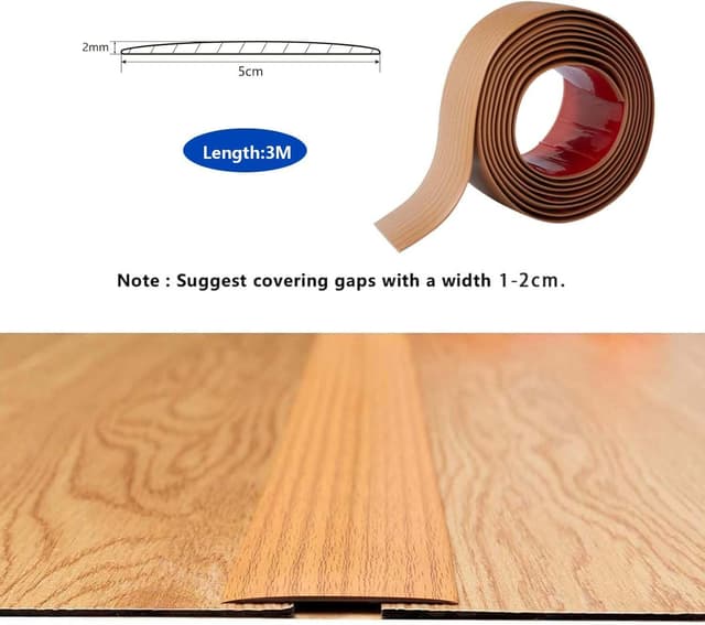 Detalle 2 de PVC floor transition strip 3 m yellow grain