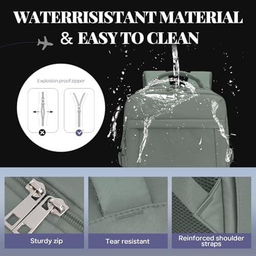 Detalle 2 de Yankony mochila de cabina 55x40x20 44L (equipaje de mano) verde