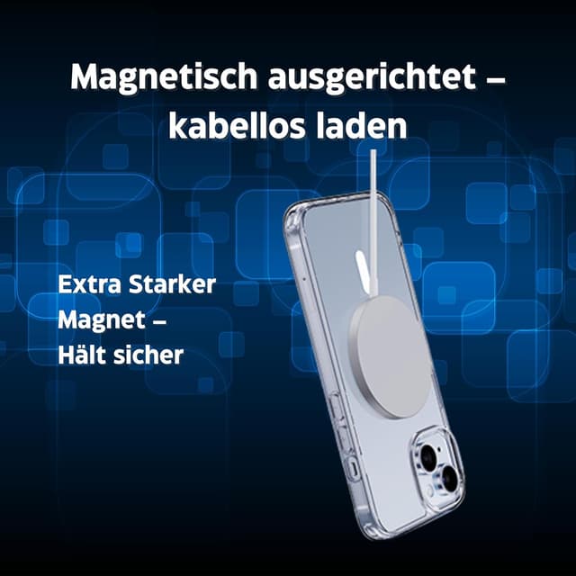 Detalle 2 de JOKIPE Magnetische Hülle für iPhone 13 Pro Max – transparente stoßfeste TPU-Hülle mit MagSafe-Magneten