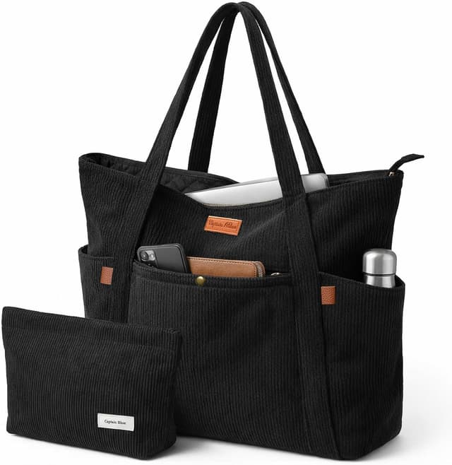 Detalle de Captain Blues Cord Tasche Damen 40×36×12 cm