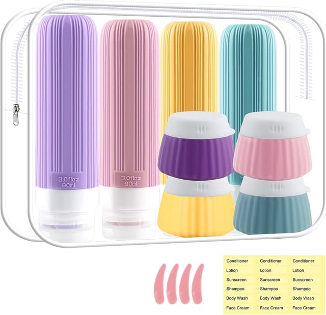 Detalle de Funnasting Travel toiletries bottles, 14 pack