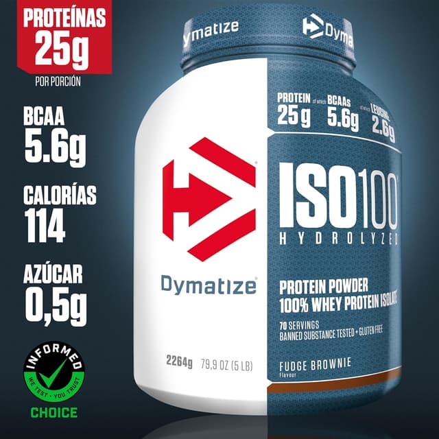 Thumbnail 1 de Dymatize ISO 100 Hydrolyzed Fudge Brownie 2264g 🍫 Proteína Whey
