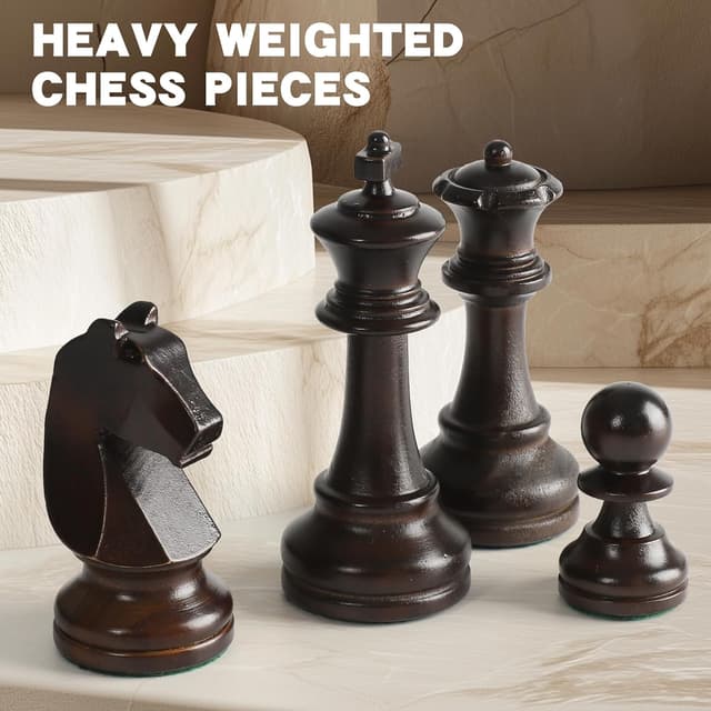 Thumbnail 4 de Schachfiguren Set 32 Turnierfiguren König 9,5 cm