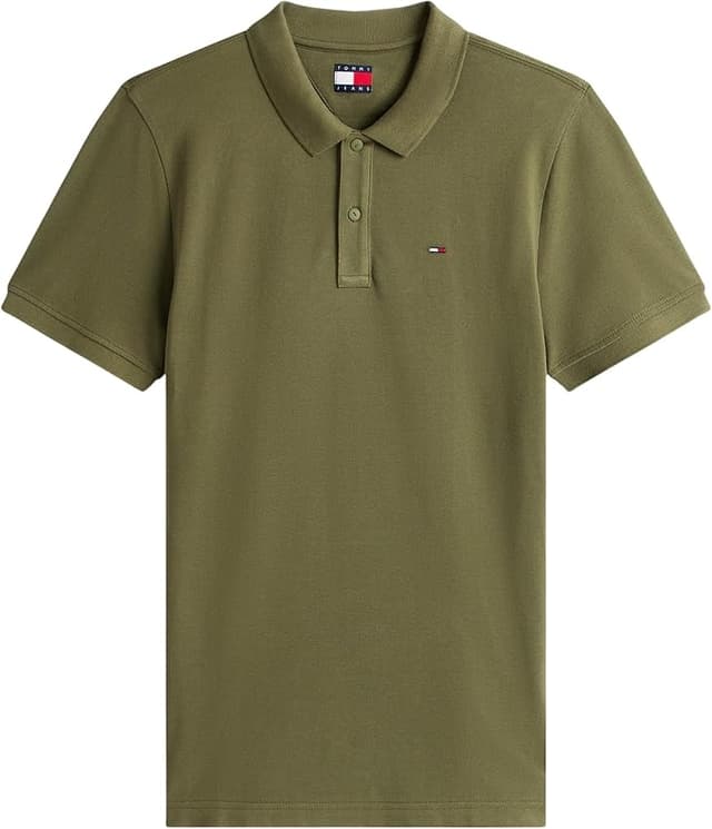 Thumbnail 4 de Tommy Jeans TJM Slim Placket Polo DM0DM20676 M verde oscuro