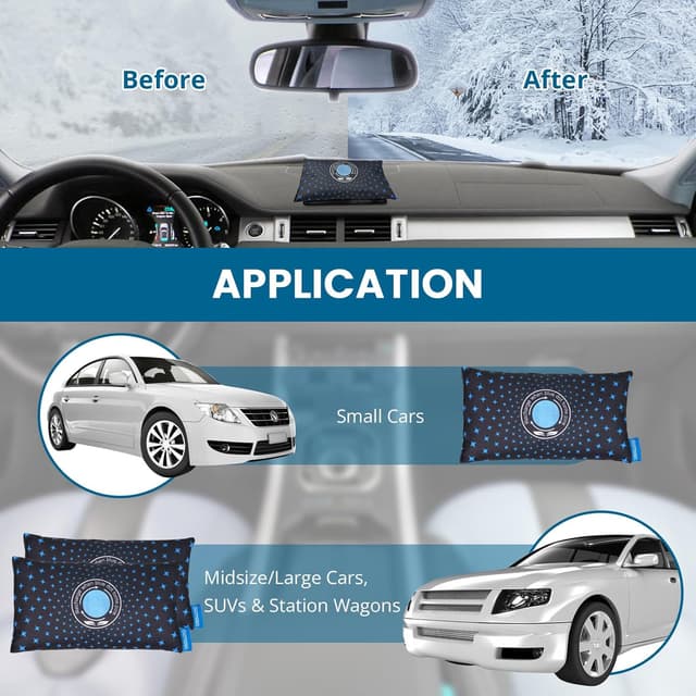 Detalle de Gizmolet déshumidificateur pour voiture avec gel de silice et hygromètre digital (2 × 500 g)