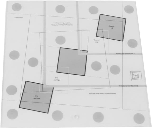 Detalle de Haofy Quilting Ruler Log Cabin quilt ruler (transparent acrylic, 10in)
