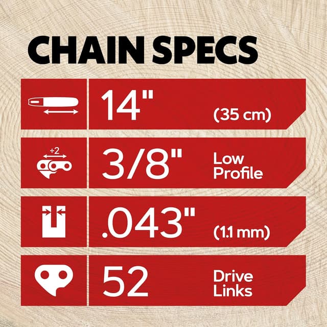 Thumbnail 2 de Oregon 90PX052X3 14" chainsaw chain 52 links