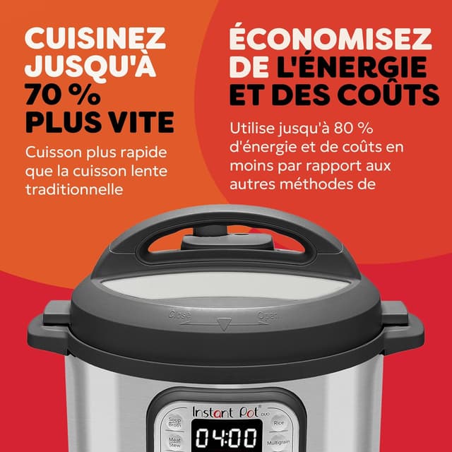 Thumbnail 6 de Instant Pot Duo 60 7 en 1 – Autocuiseur multifonction 5,7 L, inox (13 programmes)