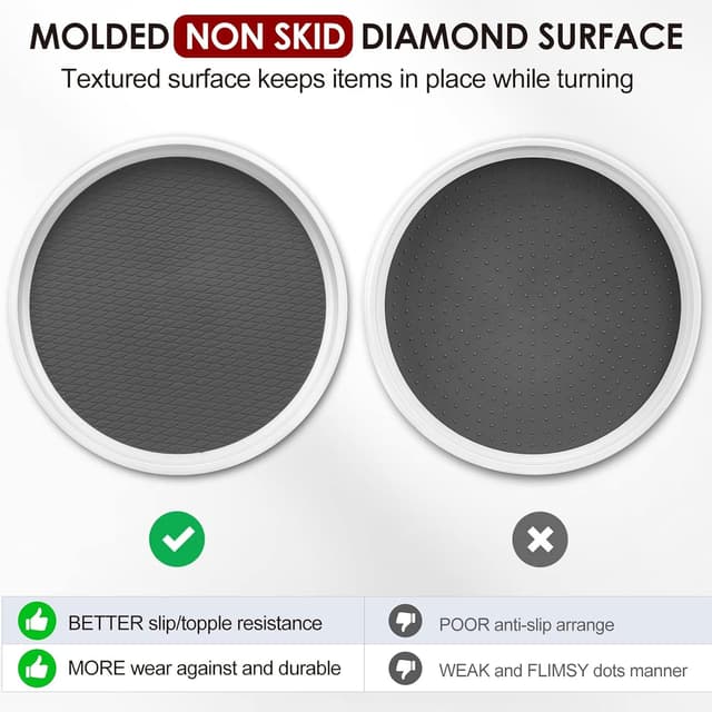 Detalle de Set of 4 10-inch Lazy Susan turntables for pantry ๐ฝ