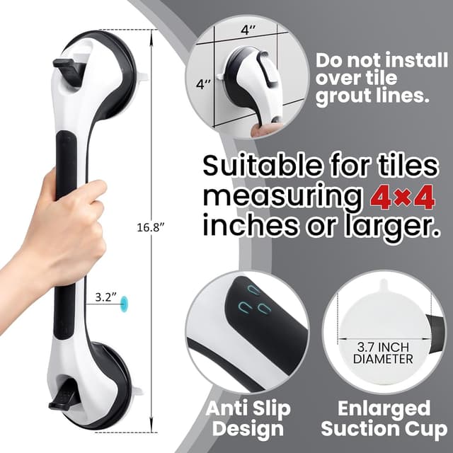 Thumbnail 3 de TAILI 43 cm Suction Grab Rail for Bath