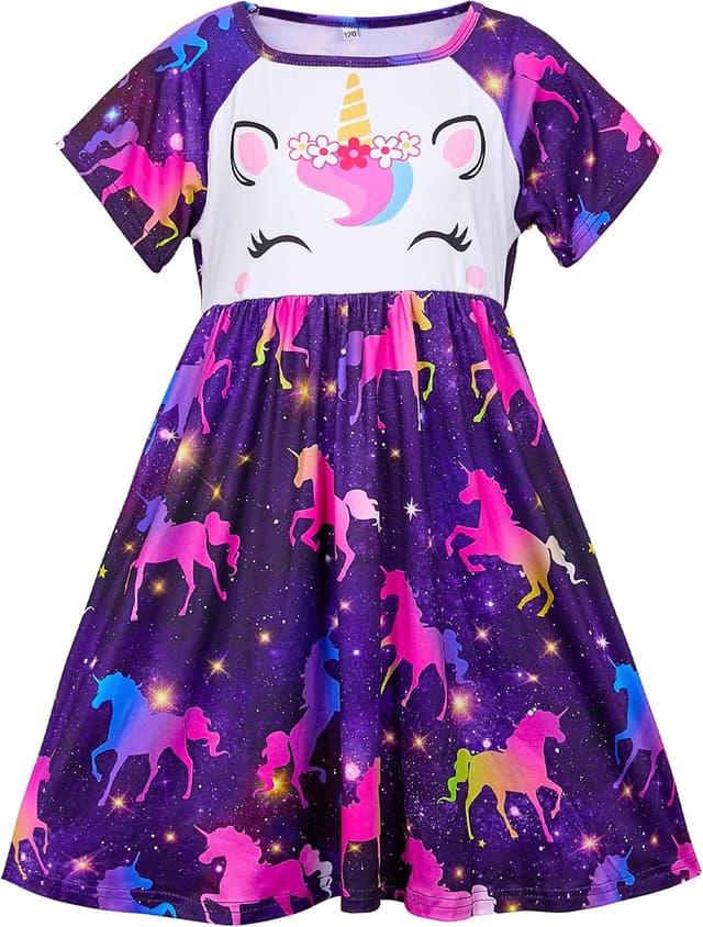 Thumbnail 6 de ICOSY Girls Nightgown Unicorn Dress 3T