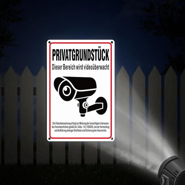 Thumbnail 4 de SINMAO Schild Videoüberwachung 30x20 cm Alu