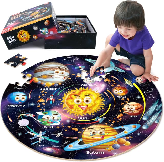 Detalle de SYNARRY Giant Solar System 70-piece Floor Puzzle