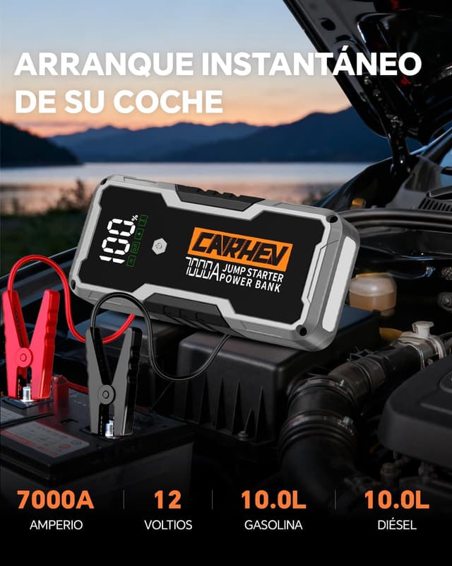 Detalle 2 de CARHEV Arrancador de Coches 7000A 12V