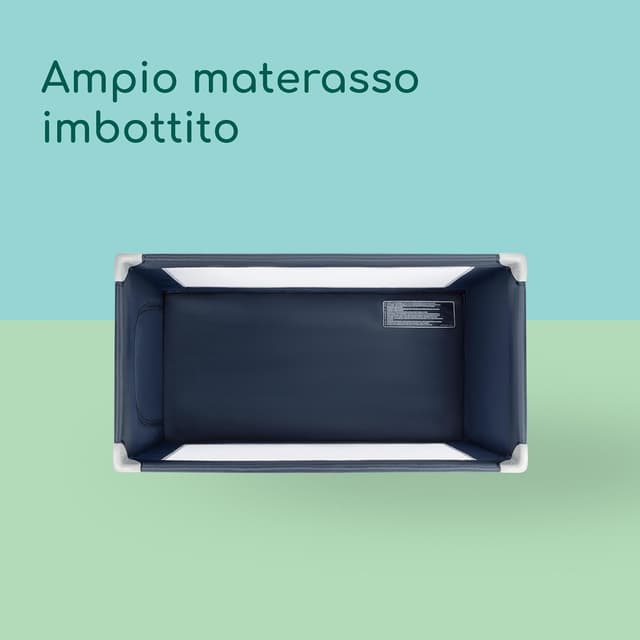 Detalle de Bebeconfort Sweet Dreams lettino da campeggio pieghevole per neonati 0-3 anni (navy blue) con finestra laterale