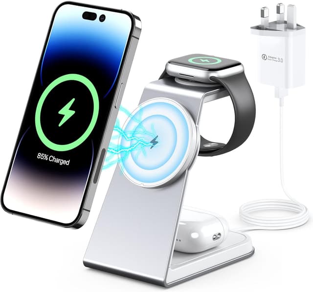Imagen de MagSafe 3‑in‑1 Magnetic 15W Wireless Charging Station en OfertitasTOP
