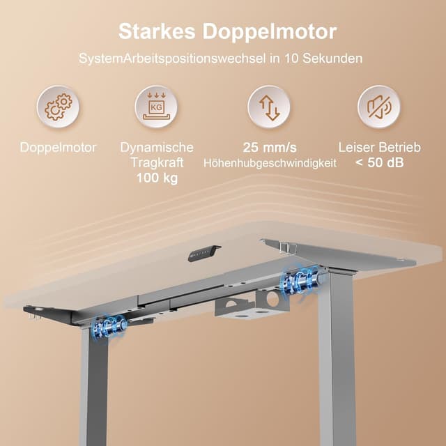 Detalle de Homall elektrischer Schreibtisch bis 120 kg
