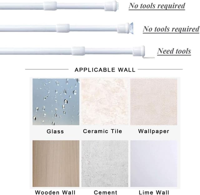 Thumbnail 4 de Bacchette per tende a pressione 30–45 cm, diam. 10 mm 🪟