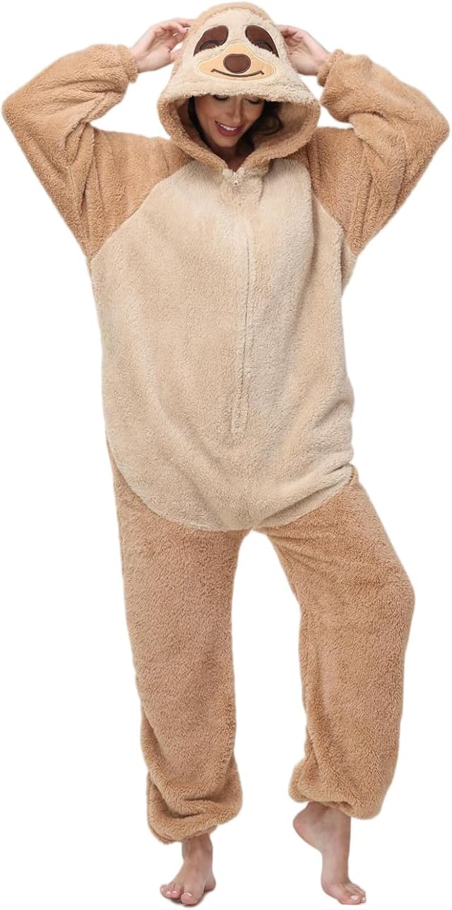 Detalle de chuangminghangqi Pyjama-Jumpsuit aus Fleece für Damen (Unisex Tierkostüm / Onesie)