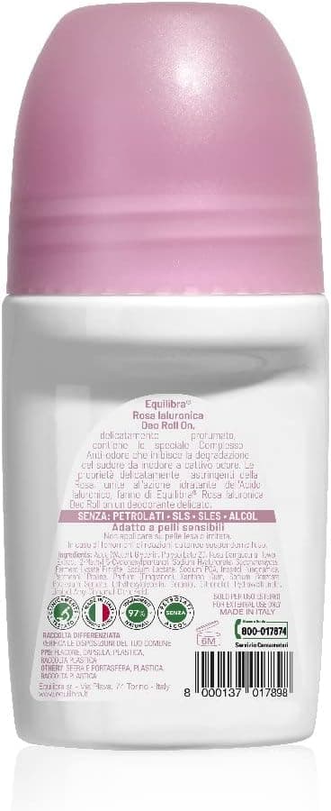 Detalle 2 de equilibra Corpo Rosa Ialuronica Deo Roll On 75 ml