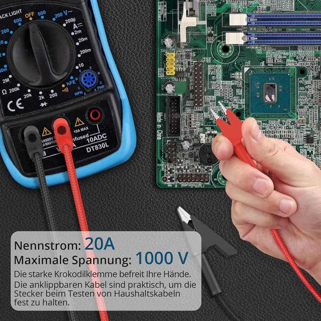 Thumbnail 5 de ALLmeter 4mm Bananenstecker-Messkabel 1,2 m