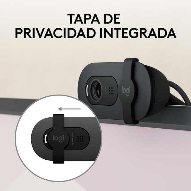 Detalle 2 de Logitech Brio 100 cámara web Full HD con tapa de privacidad