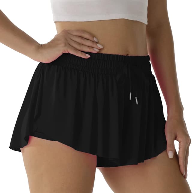 Thumbnail 6 de Flowy Athletic Shorts for Women (2-in-1 Double Layer) — Running, Tennis, Butterfly Style