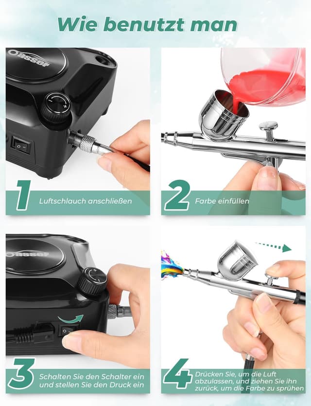 Thumbnail 4 de Oasser Airbrush Set 36 PSI