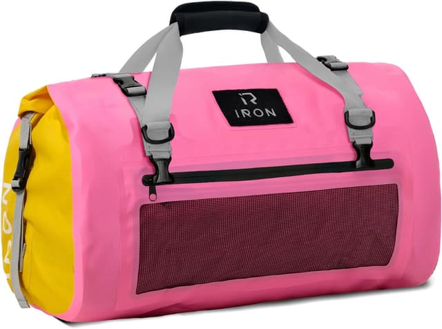 Detalle de IRON JIA’S Borsa moto impermeabile posteriore da viaggio Rosa 50L (sella posteriore)