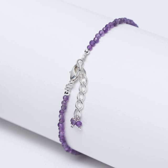 Thumbnail 2 de Gempires Amethyst Beads Bracelet 8-inch