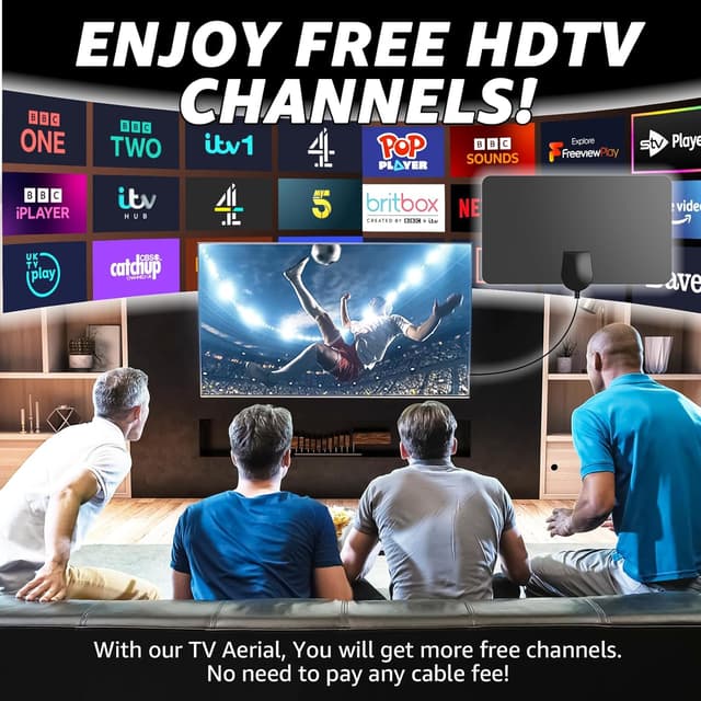 Detalle 1 de Indoor TV aerial film antenna 5m cable