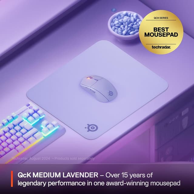 Detalle 2 de SteelSeries QcK Lavender Medium Mousepad