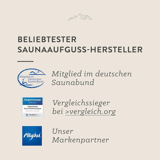 Detalle de AllgäuQuelle Saunaduft Aufguss-Konzentrate mit 100% Bio-Ölen (Miron) – Sonnenaufguss, 100 ml