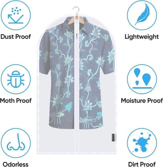 Detalle de BALEINE 60" Translucent Garment Bags 12PK