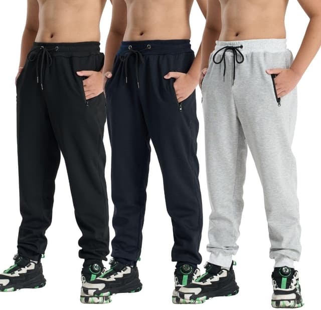 Detalle de 3er-Pack Jungenhose: Jogginghose & Loose Freizeithose mit Stretch – für Herbst und Winter