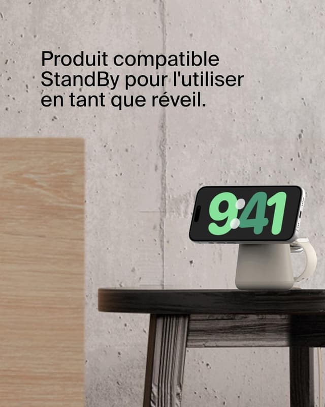 Thumbnail 4 de Belkin BoostCharge Pro Station 2-en-1 Qi2 Beige