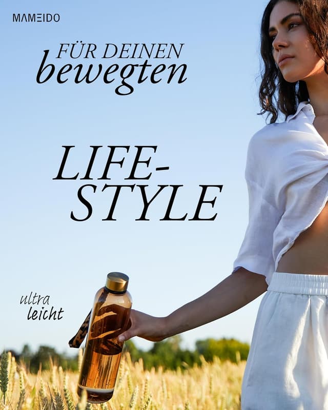 Thumbnail 2 de MAMEIDO Trinkflasche mit Zeitmarkierung 1 l Rosé Quartz